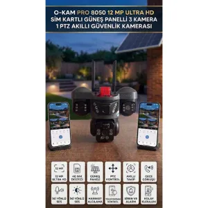 SİM KARTLI GÜNEŞ PANELLİ GÜVENLİK KAMERASI